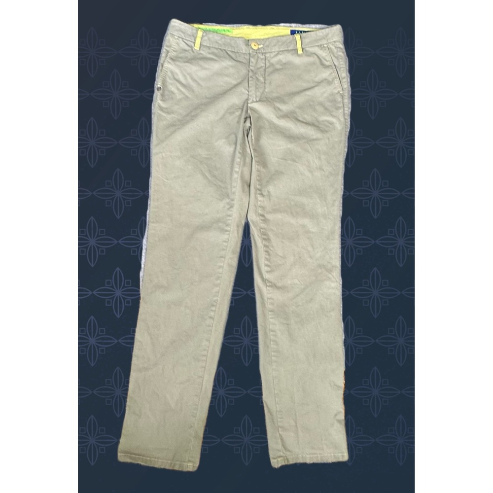 Dimattia Sanremo Mens Khaki Tan Chino Pants Handmade Tailored Italy‎ Size 50 EU